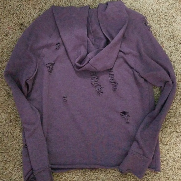 Purple ripped hoodie - Picture 3 of 3